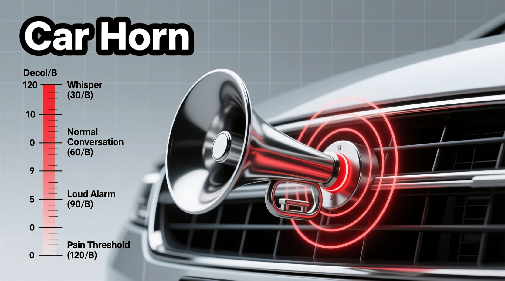 how loud is a car horn
