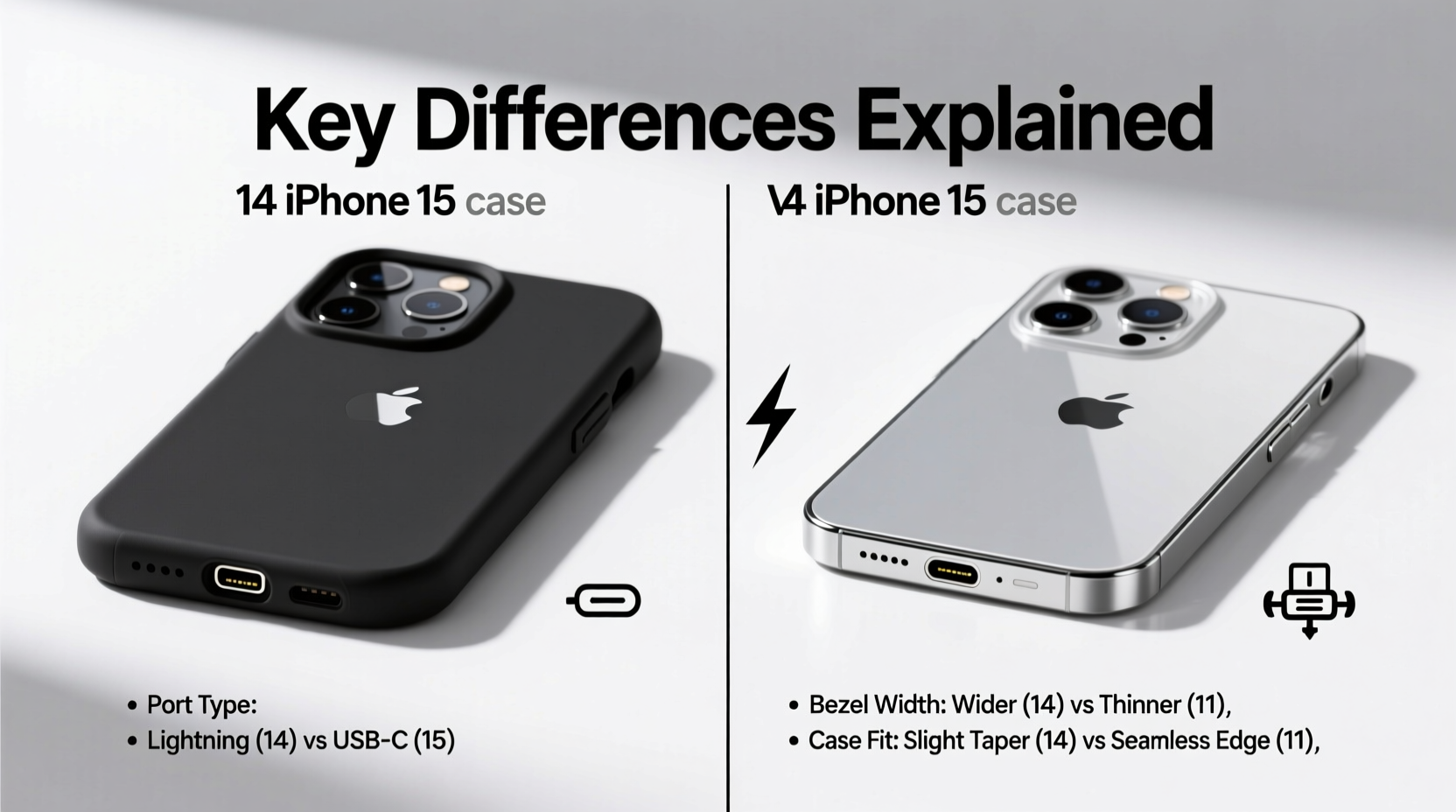 how to pick the perfect case key differences between iphone 14 and iphone 15 cases explained