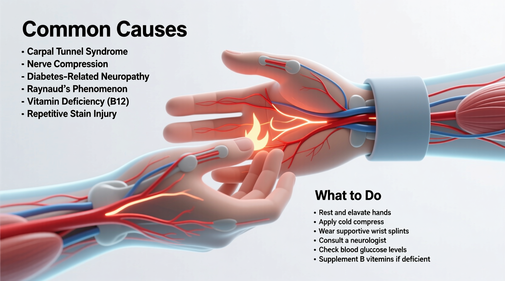 burning and tingling hands common causes and what to do