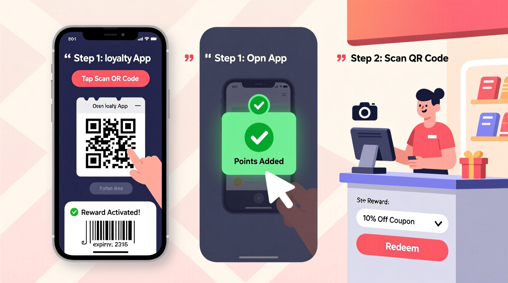 how to easily scan and redeem loyalty checks using your mobile phone a step by step guide