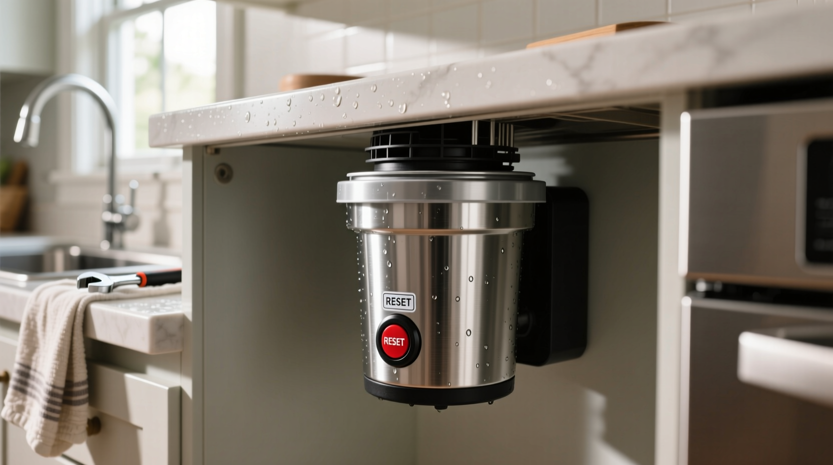 how to reset a garbage disposal