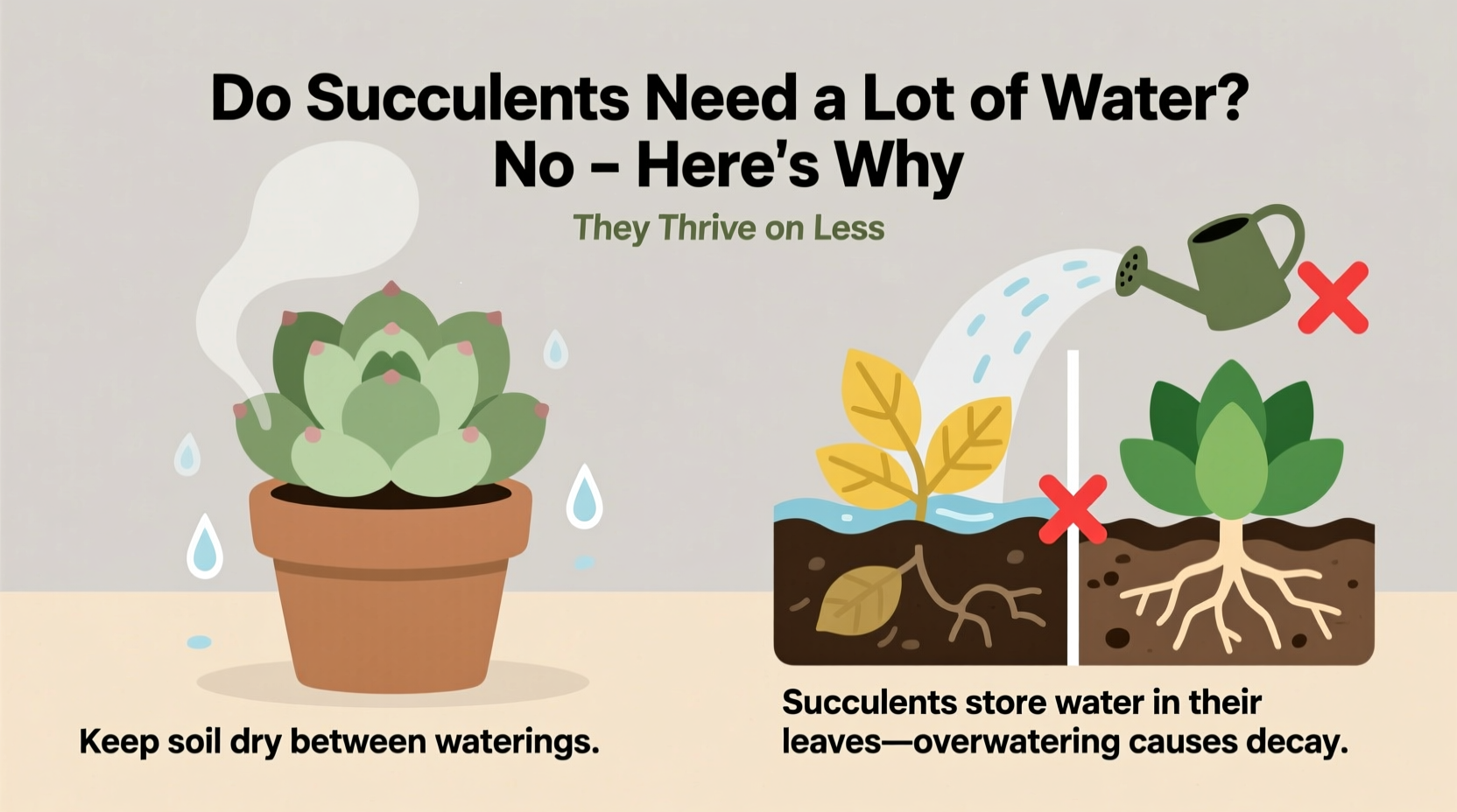 do succulents need a lot of water