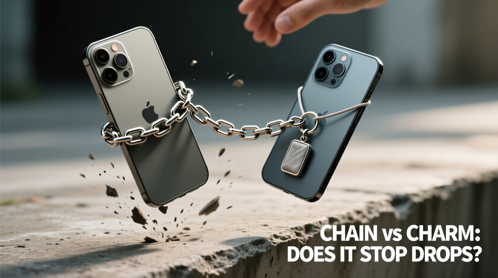 phone chain vs phone charm does a chain actually stop drops better or is it just the look