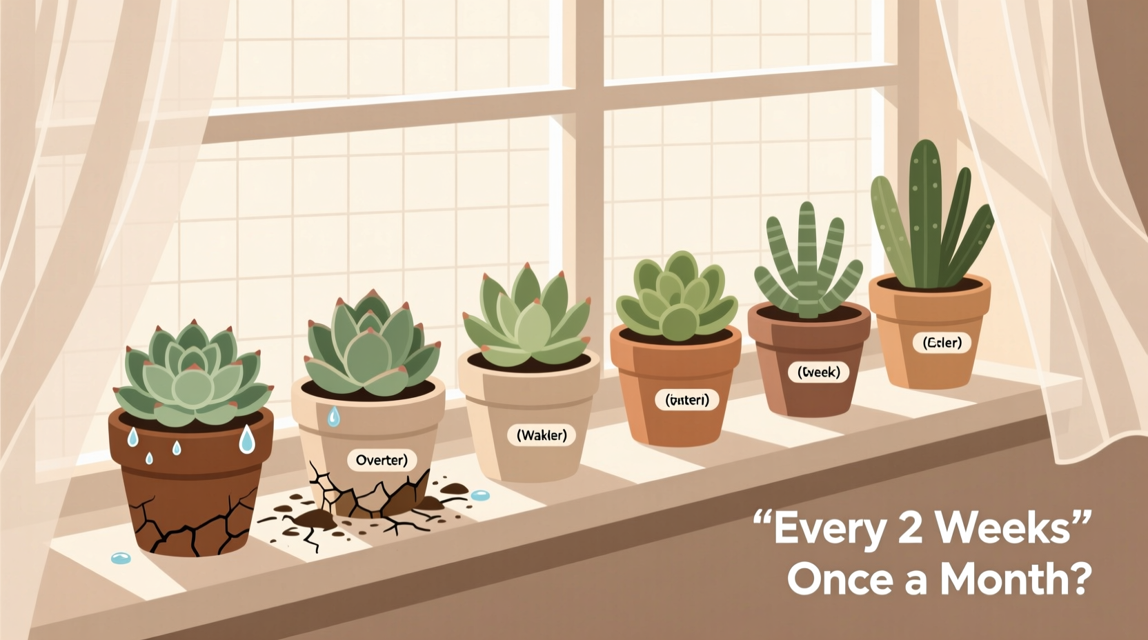 how often to water succulent indoors