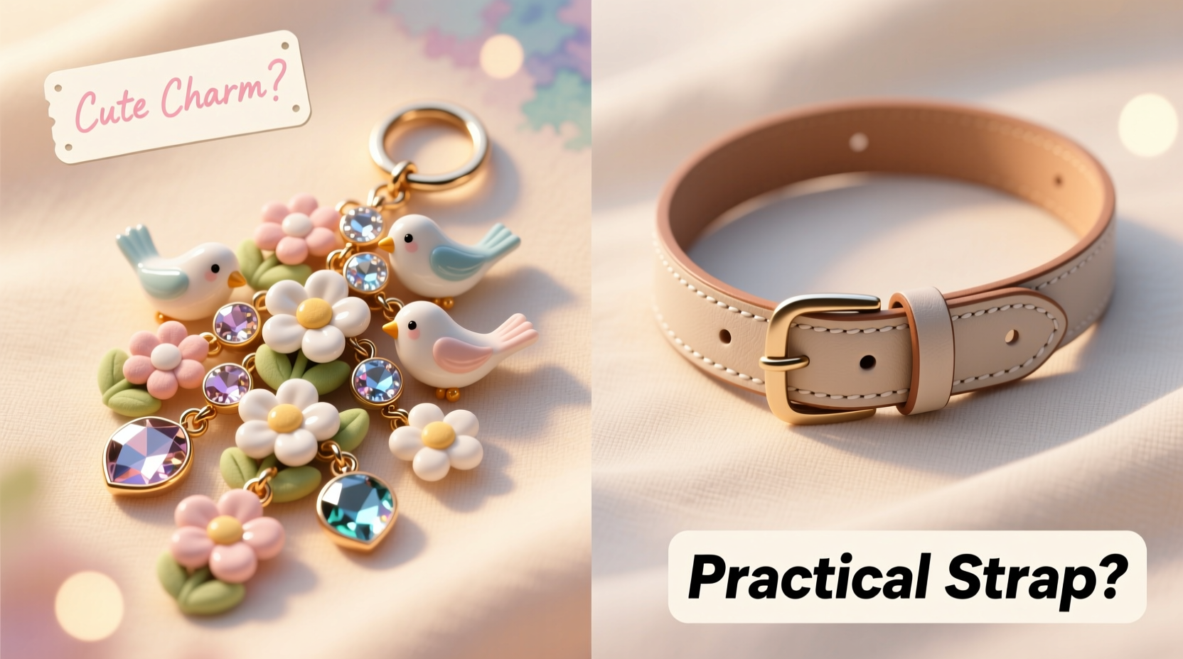 bag charms vs straps does a cute charm make more sense than a practical strap