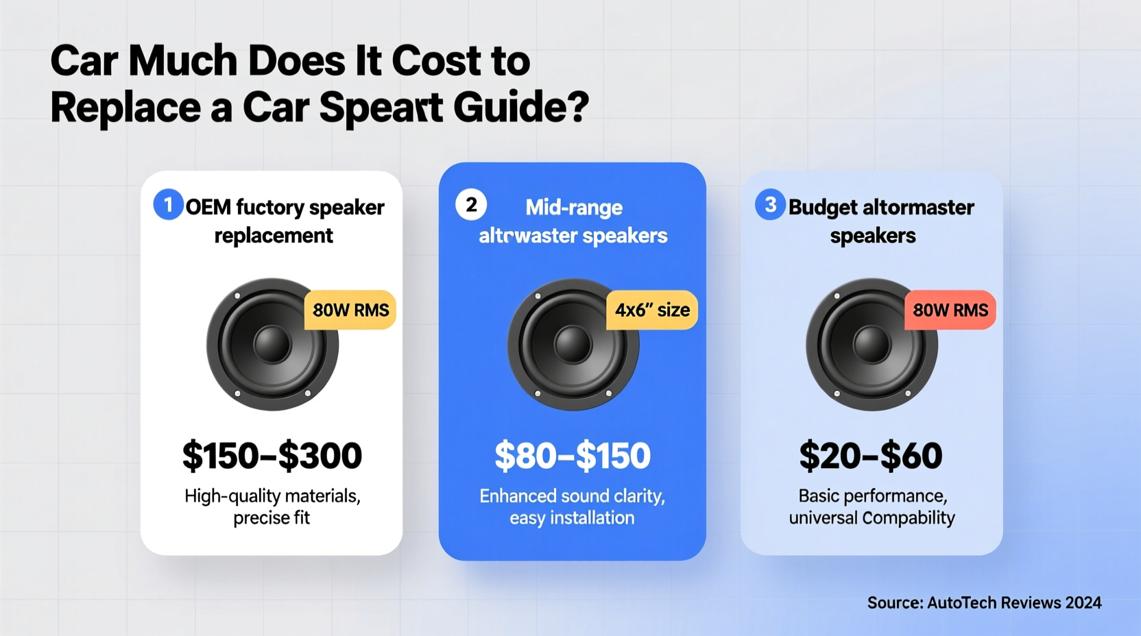 how much does it cost to replace a car speaker