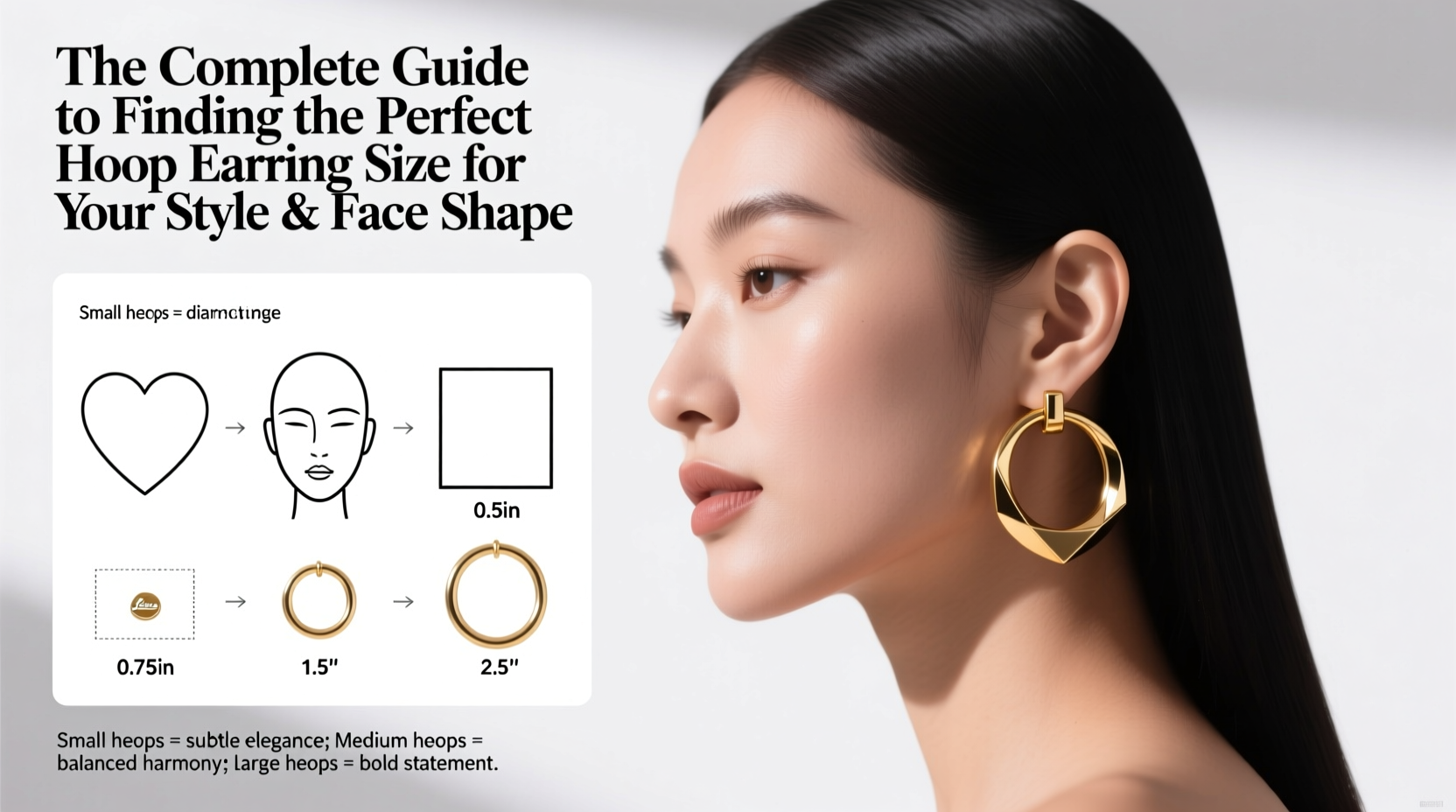 the complete guide to finding the perfect hoop earring size for your style and face shape