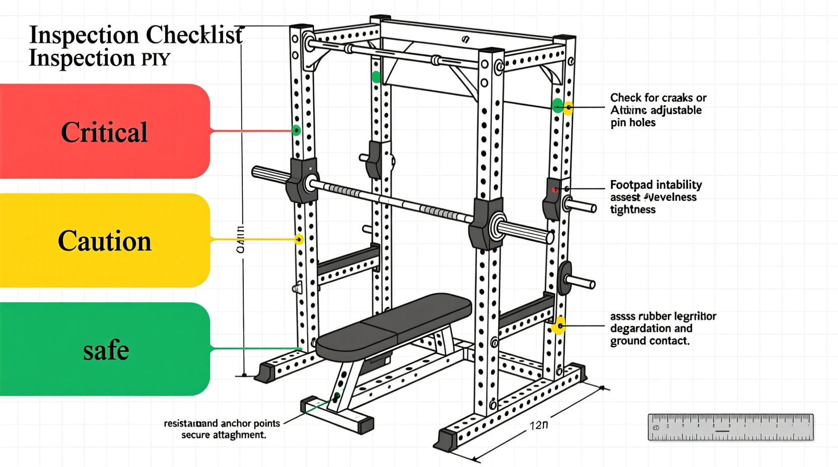 DIY squat rack maintenance inspection points