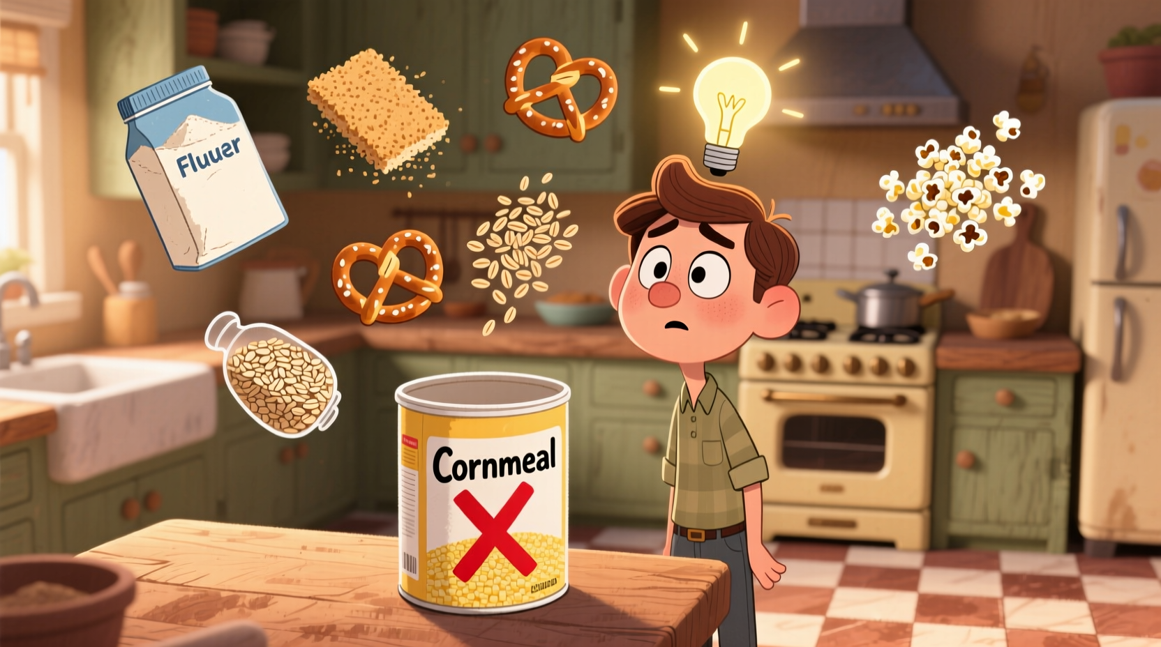 what to use if you run out of cornmeal when you re baki