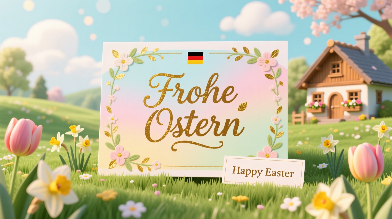 how do u say happy easter in german