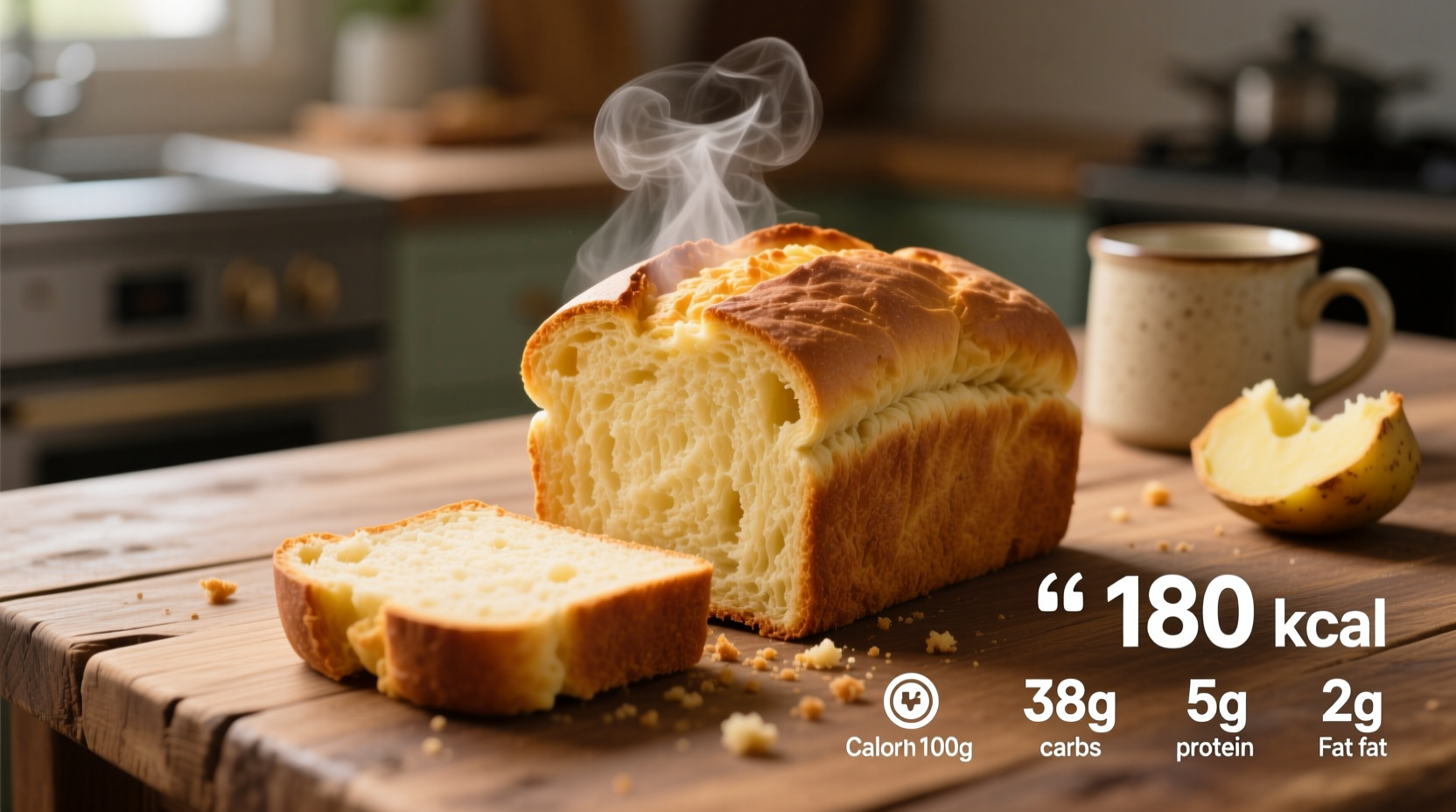 potato bread calories