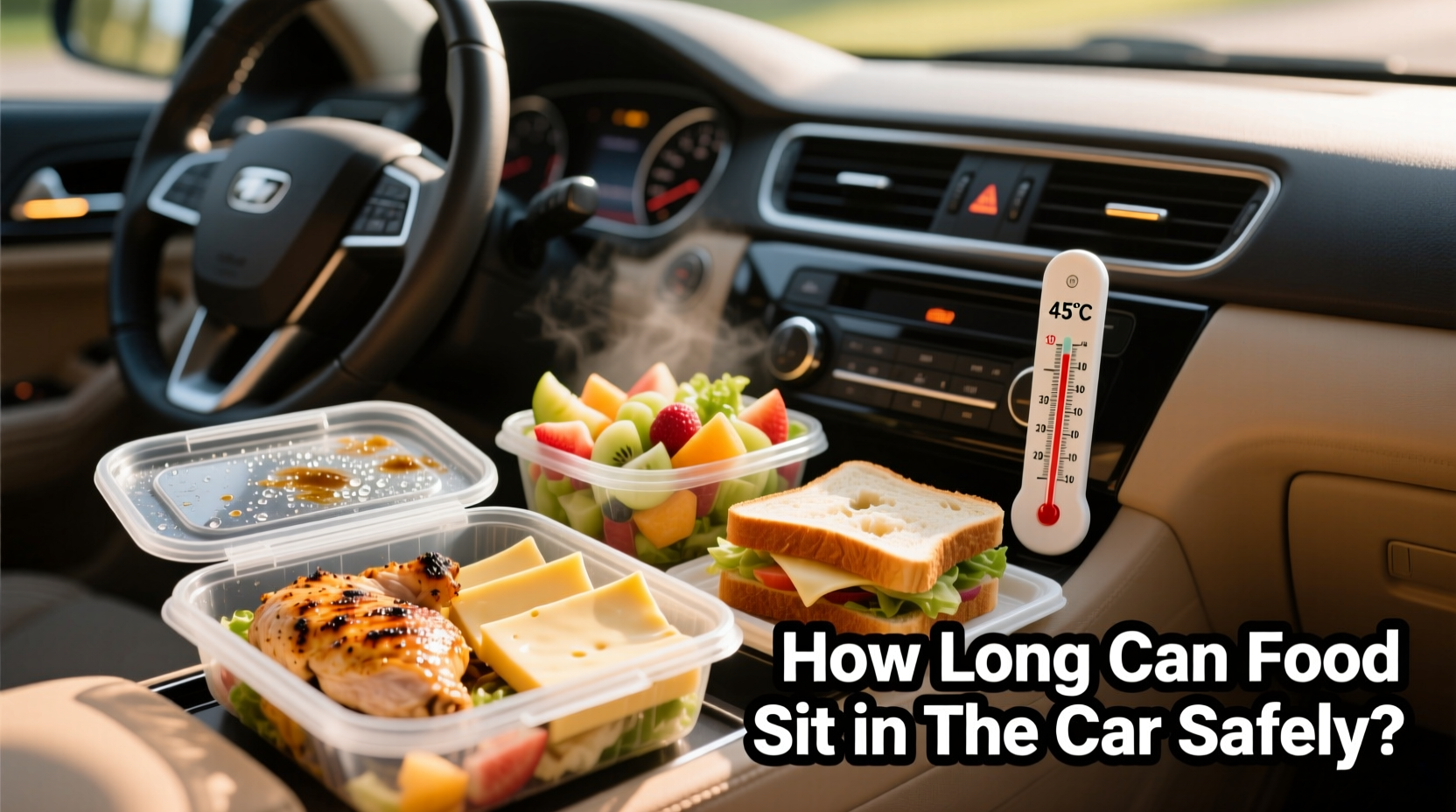 how long can food sit in the car