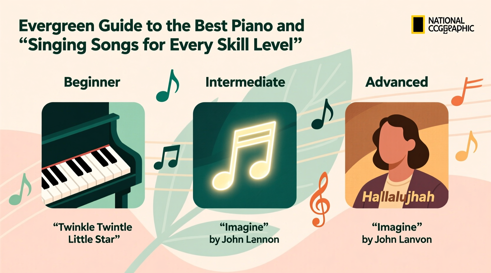 evergreen guide to the best piano and singing songs for every skill level