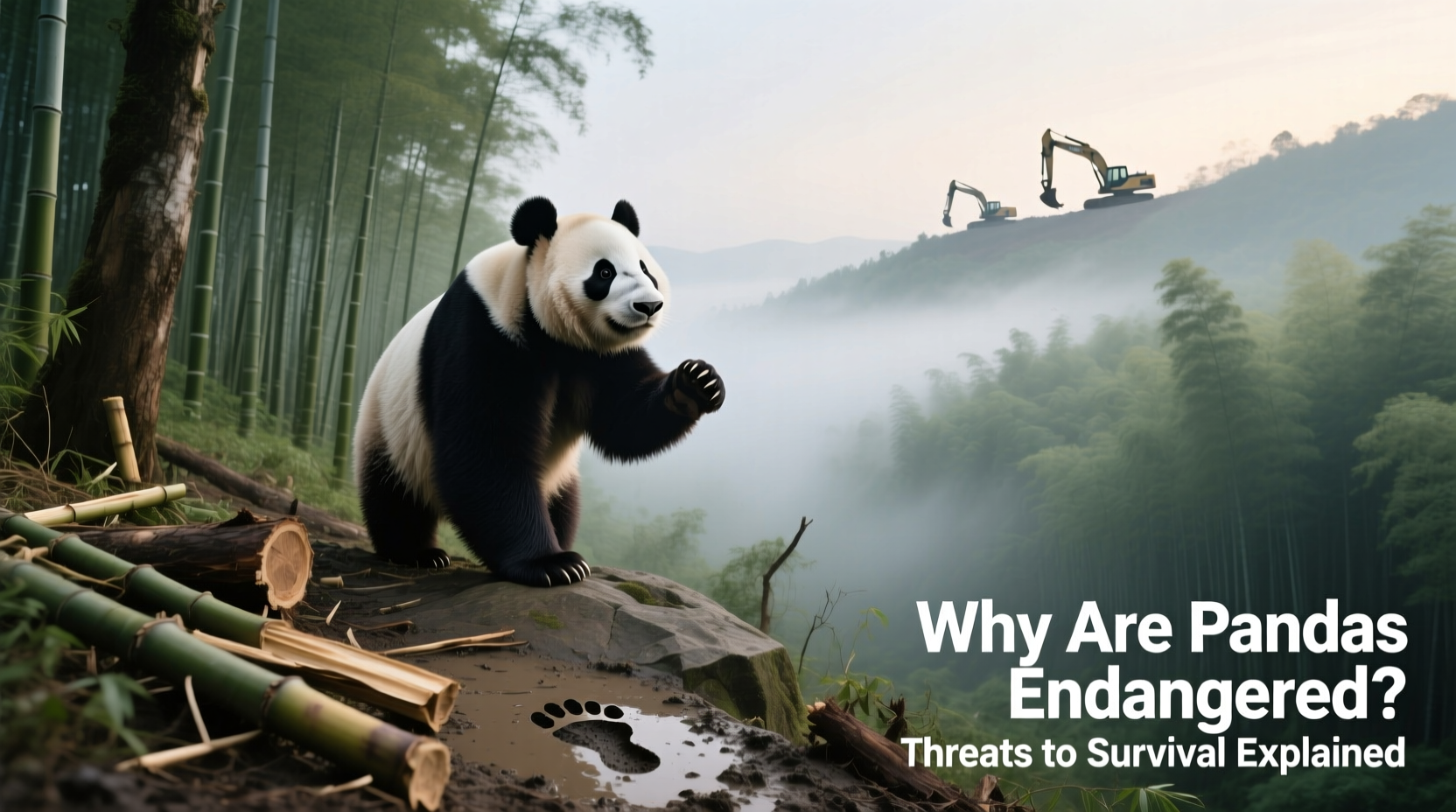 why are pandas endangered threats to panda survival explained