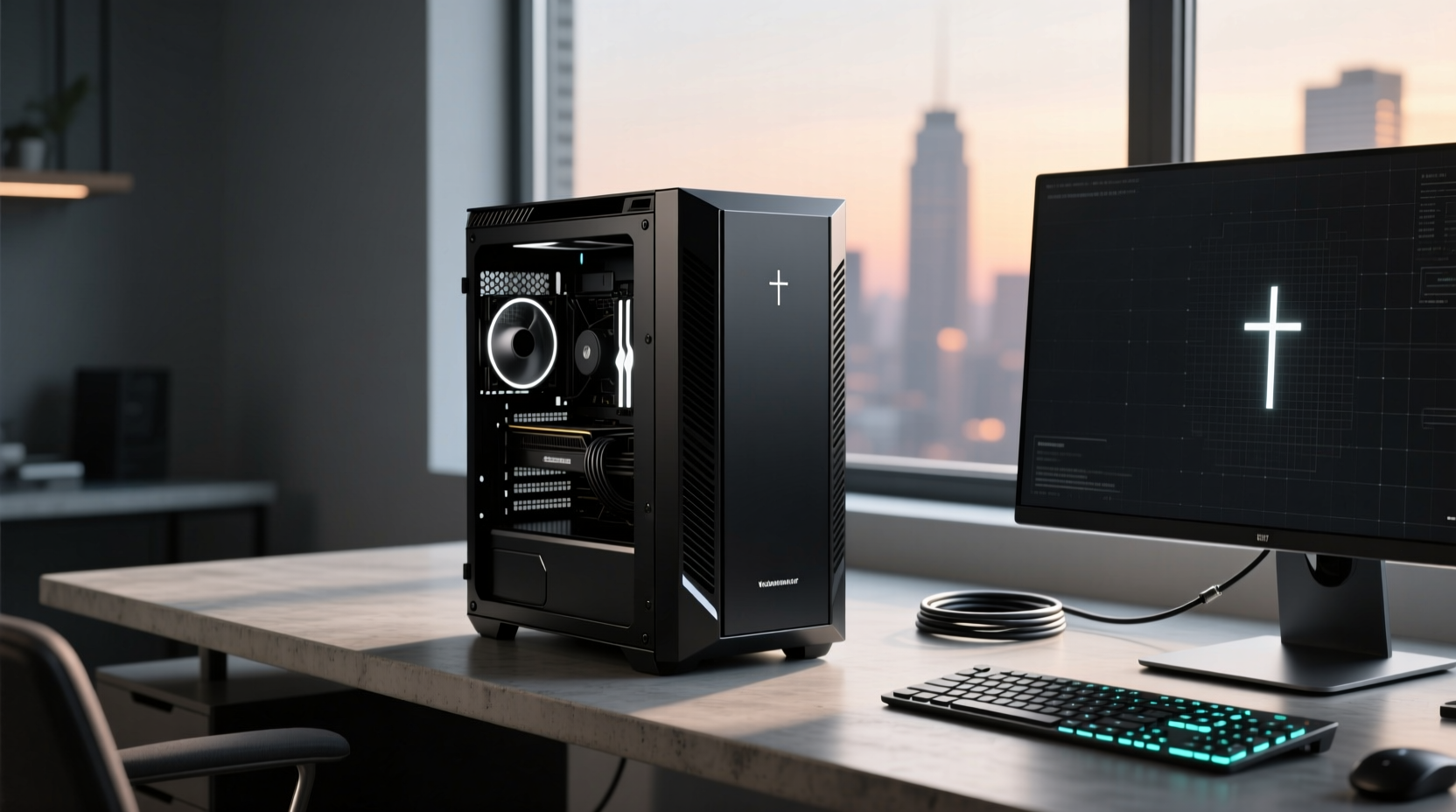 pc black case