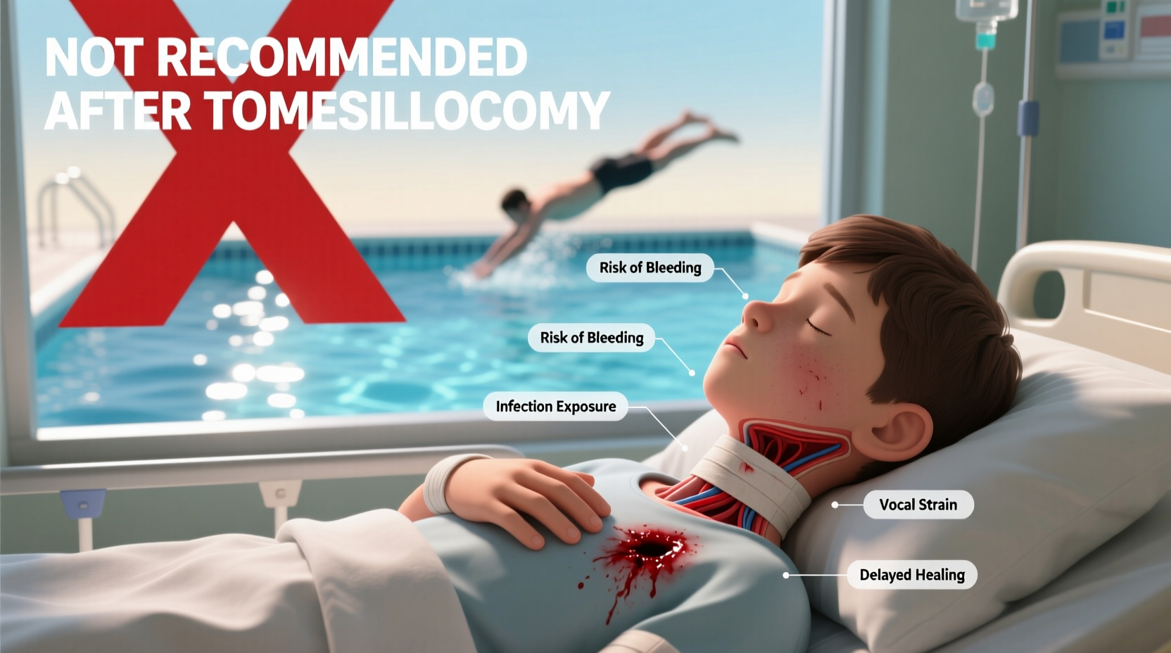 swimming after tonsillectomy why its not recommended