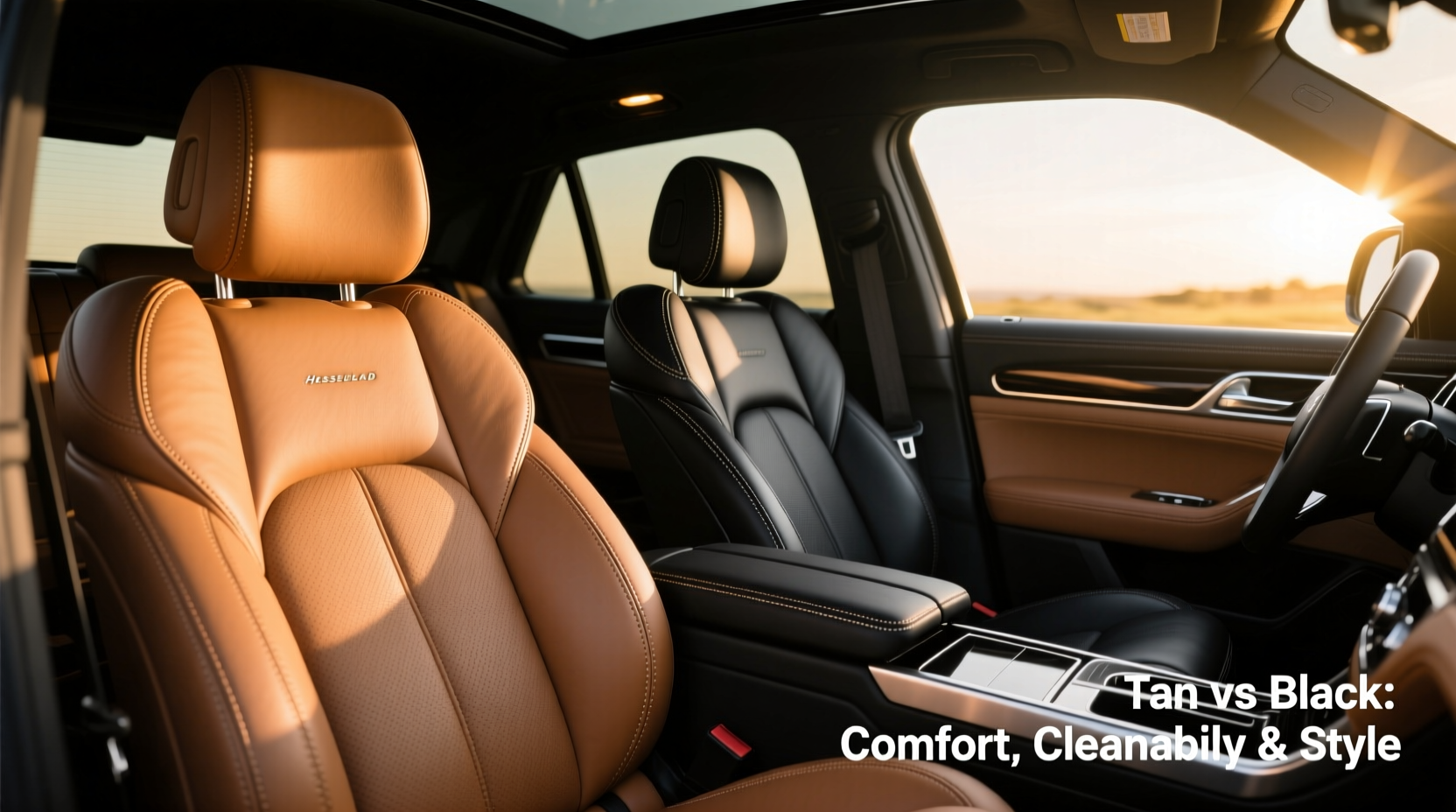 tan vs black bucket seats road trip