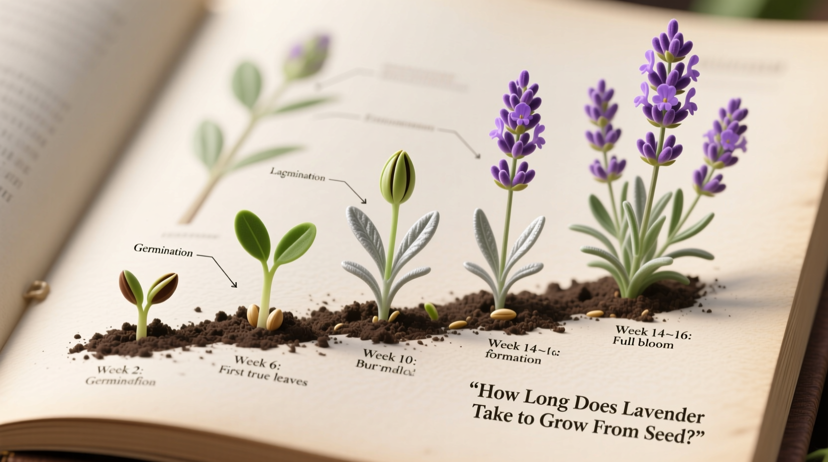 how long does it take lavender to grow from seed
