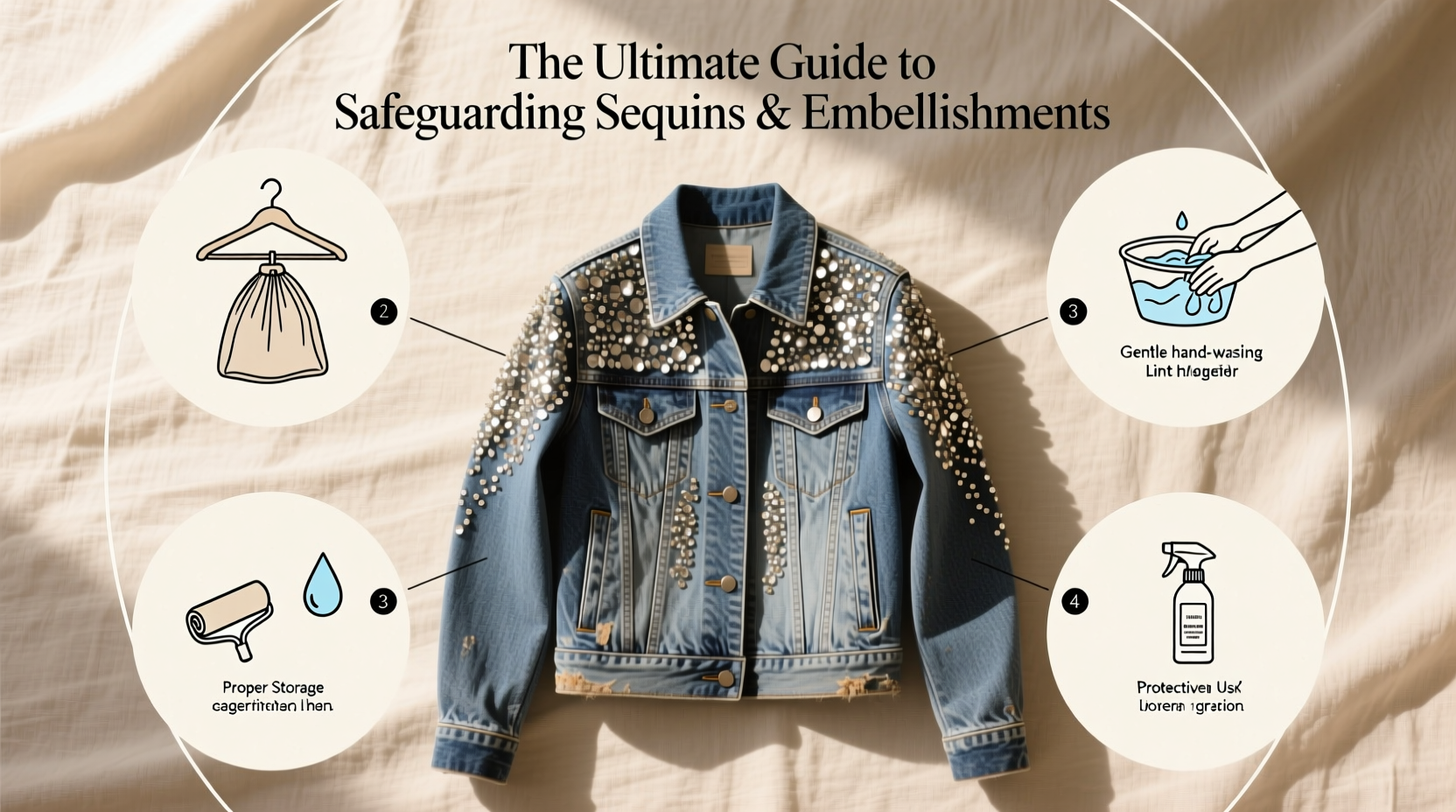the ultimate guide to safeguarding sequins and embellishments on your denim jacket