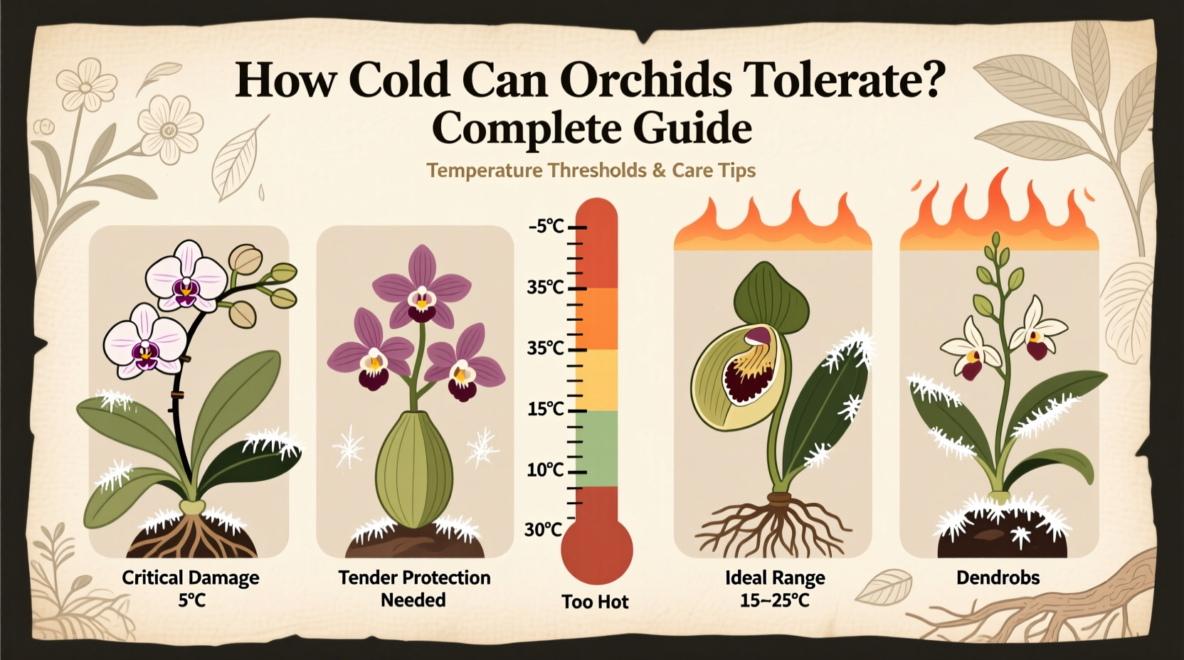 how cold can orchids tolerate