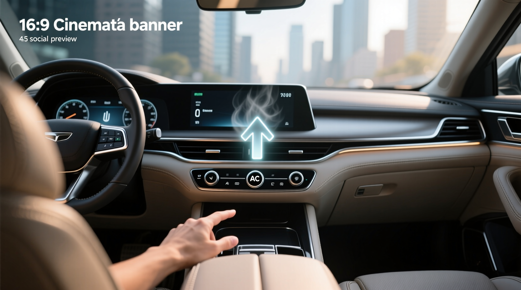 ac button with arrow meaning in cars