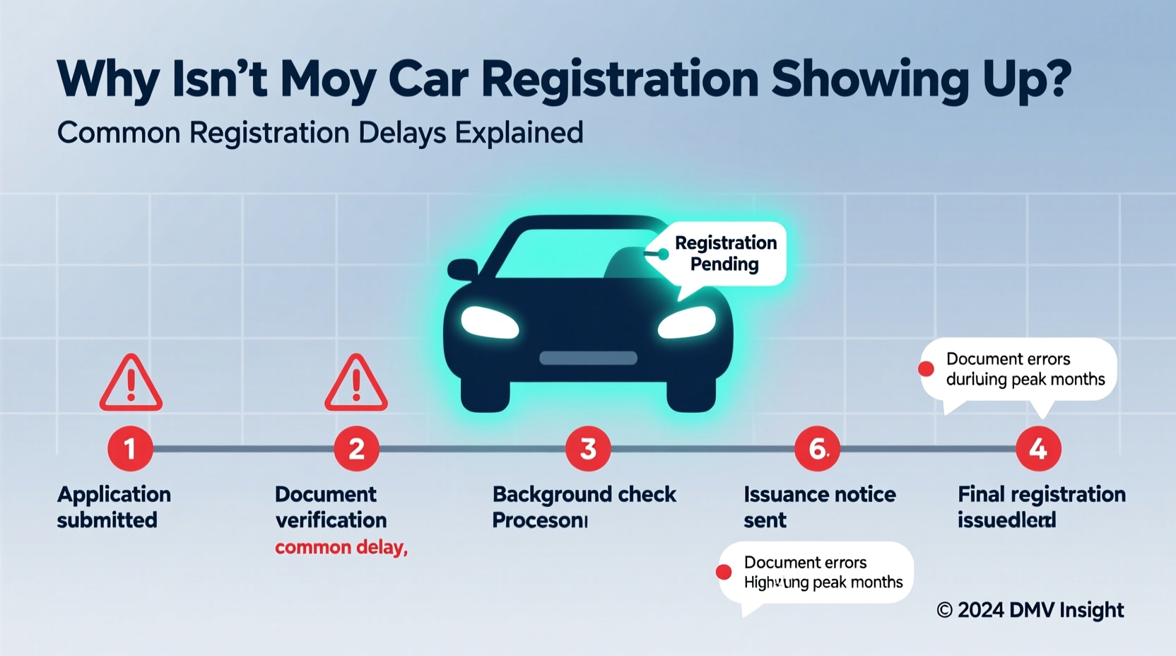 why isnt my car registration showing up common registration delays