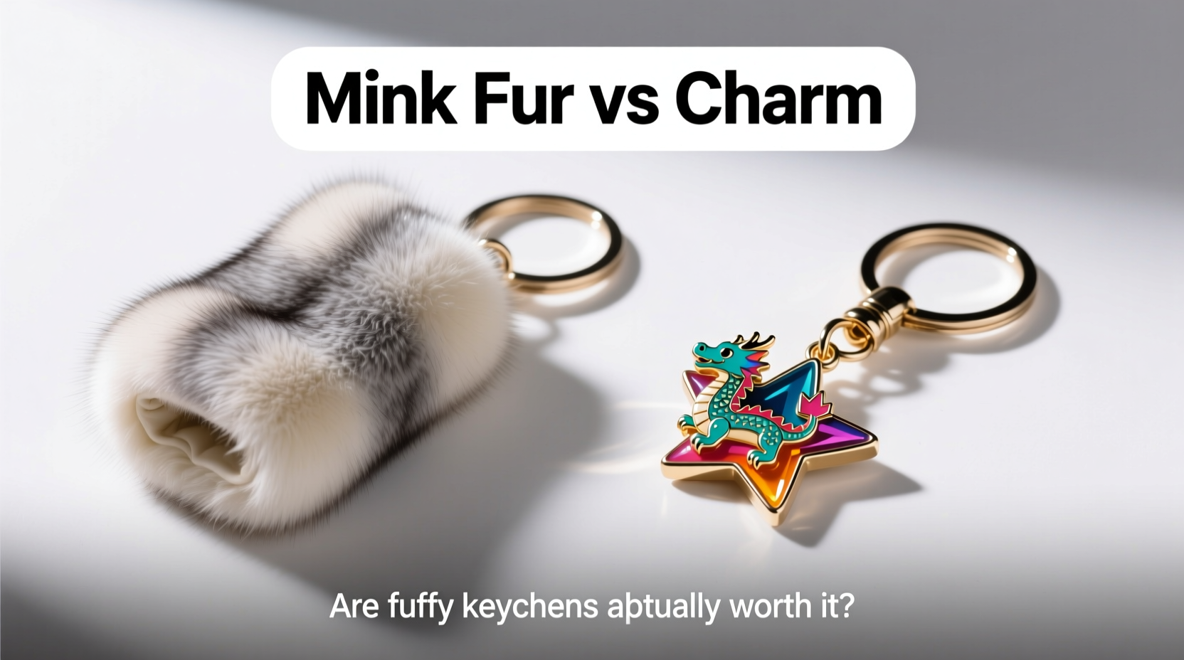mink fur vs charm keychains are fluffy keychains actually worth it