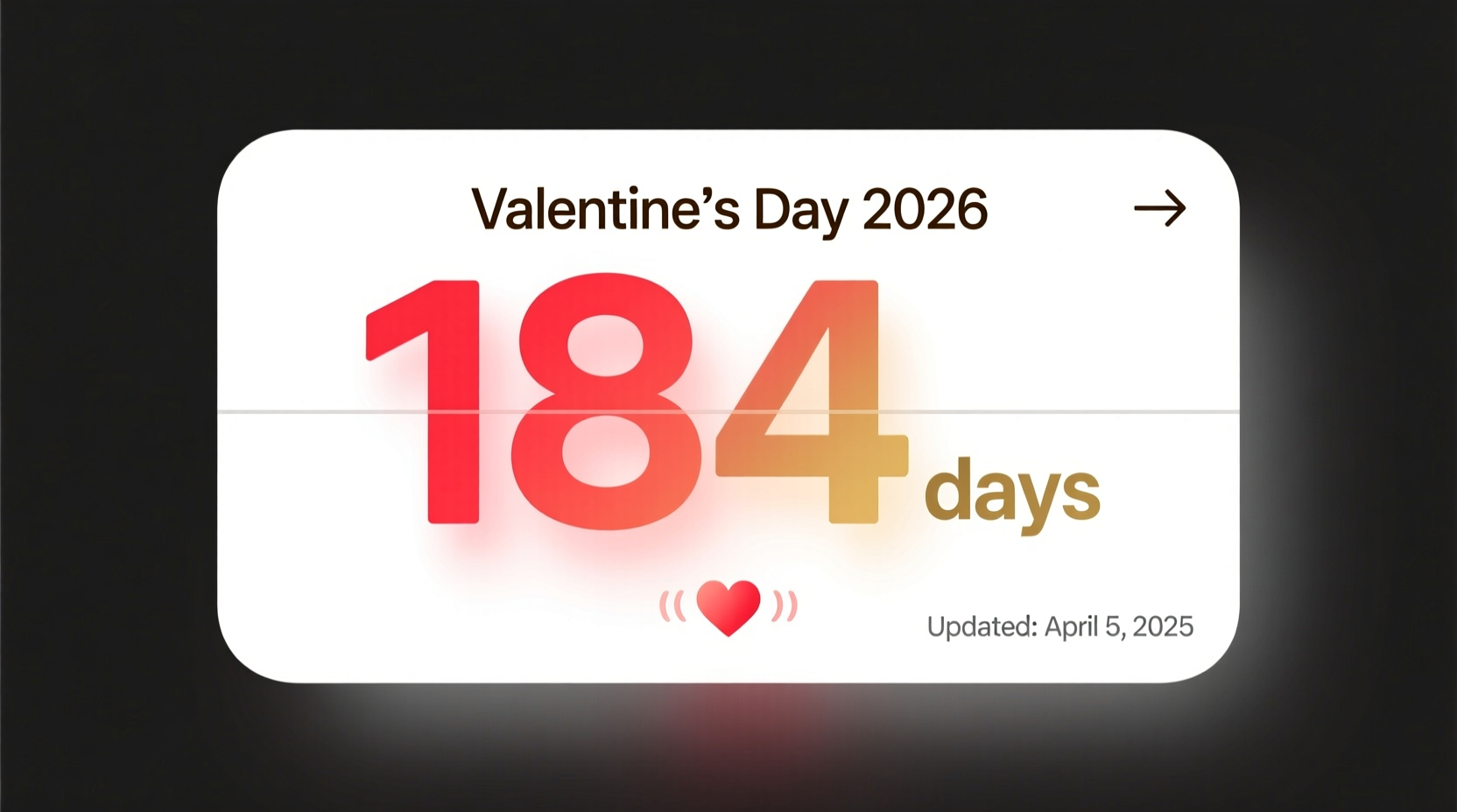 how many more till valentines day