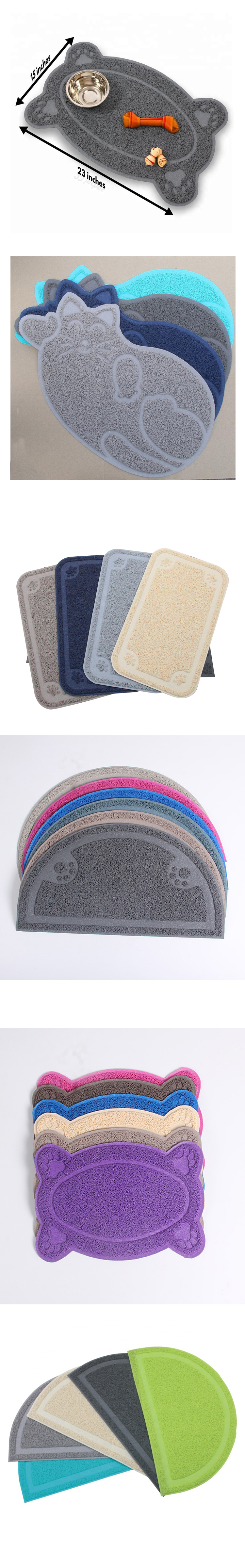 Anti-slip Pvc Pet Cat Pan Litter Trapping Mat