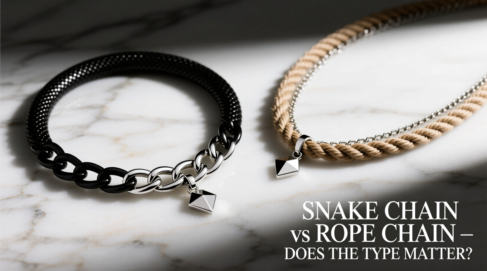 snake chain vs rope chain necklace does the chain type even matter or are they basically the same