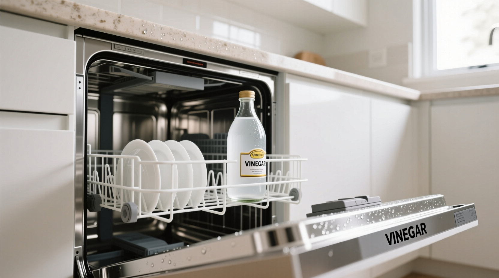 clean dishwasher with vinegar