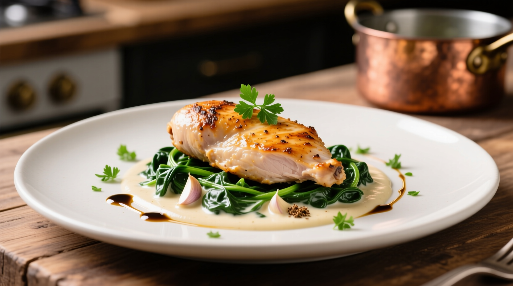 Perfect Chicken with Creamy Spinach Recipe in 30 Minutes