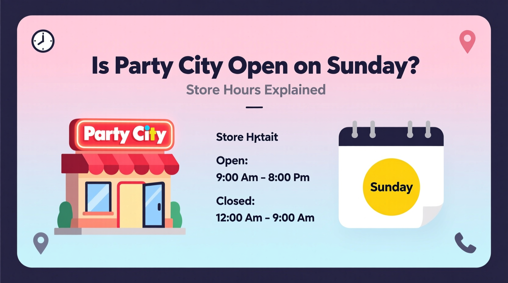 is party city open on sunday