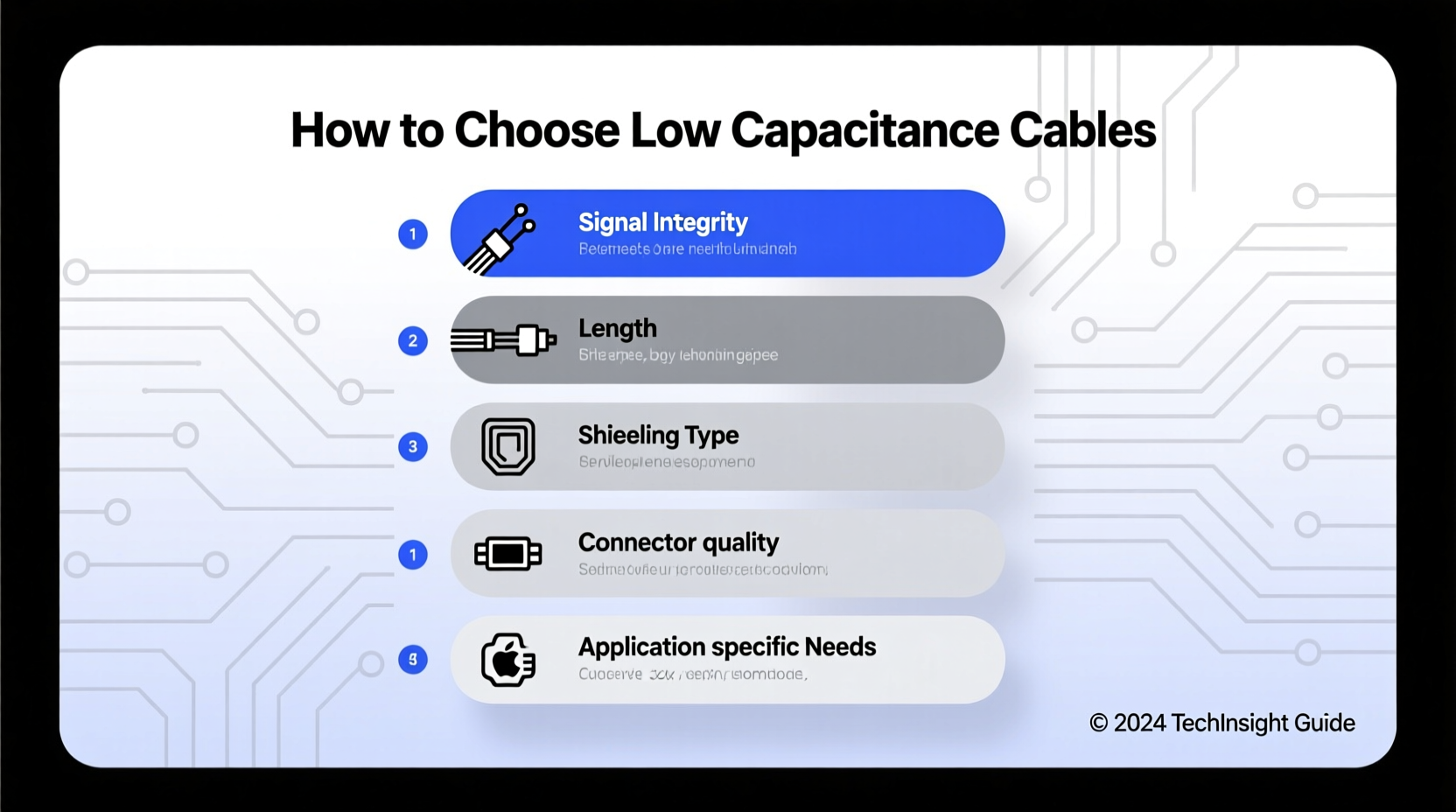 low capacitance cables