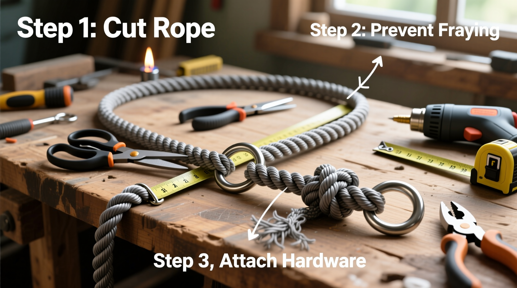 step by step guide to crafting a durable dog leash using climbing rope
