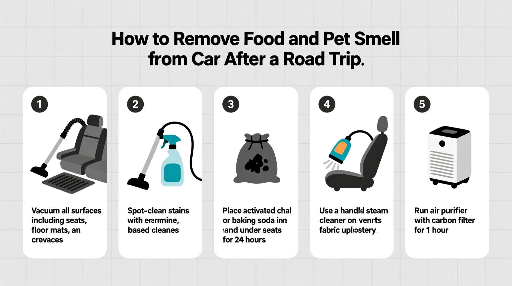 remove food pet smell road trip