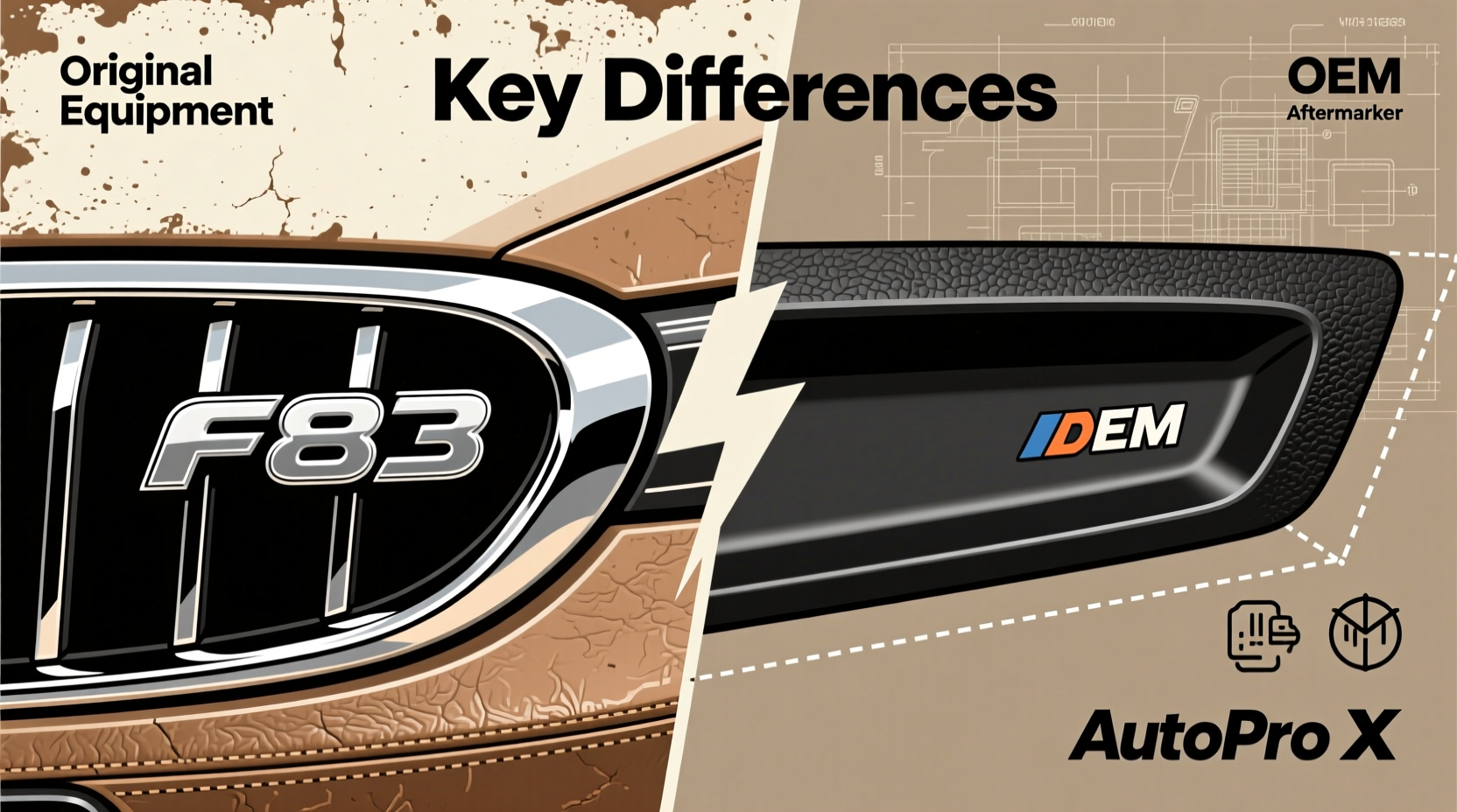 oem vs aftermarket f83 trim