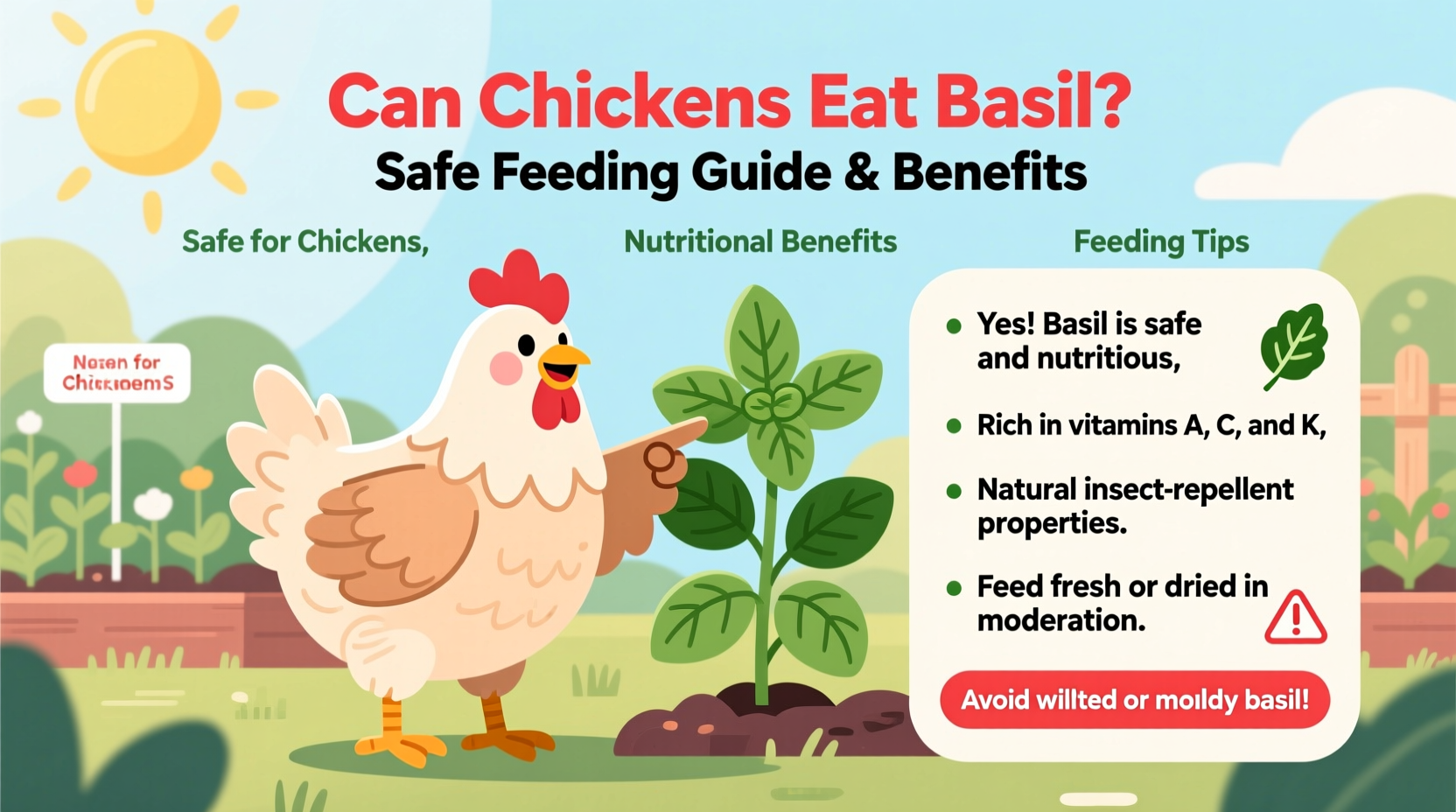can chickens eat basil