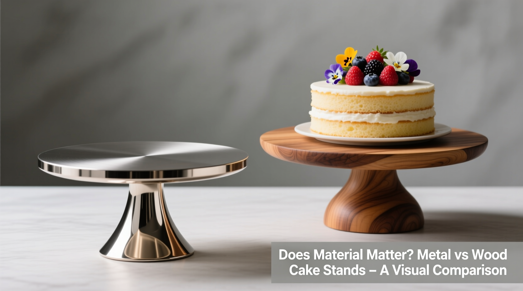 metal vs wood cake stands does the material really matter for displaying cakes