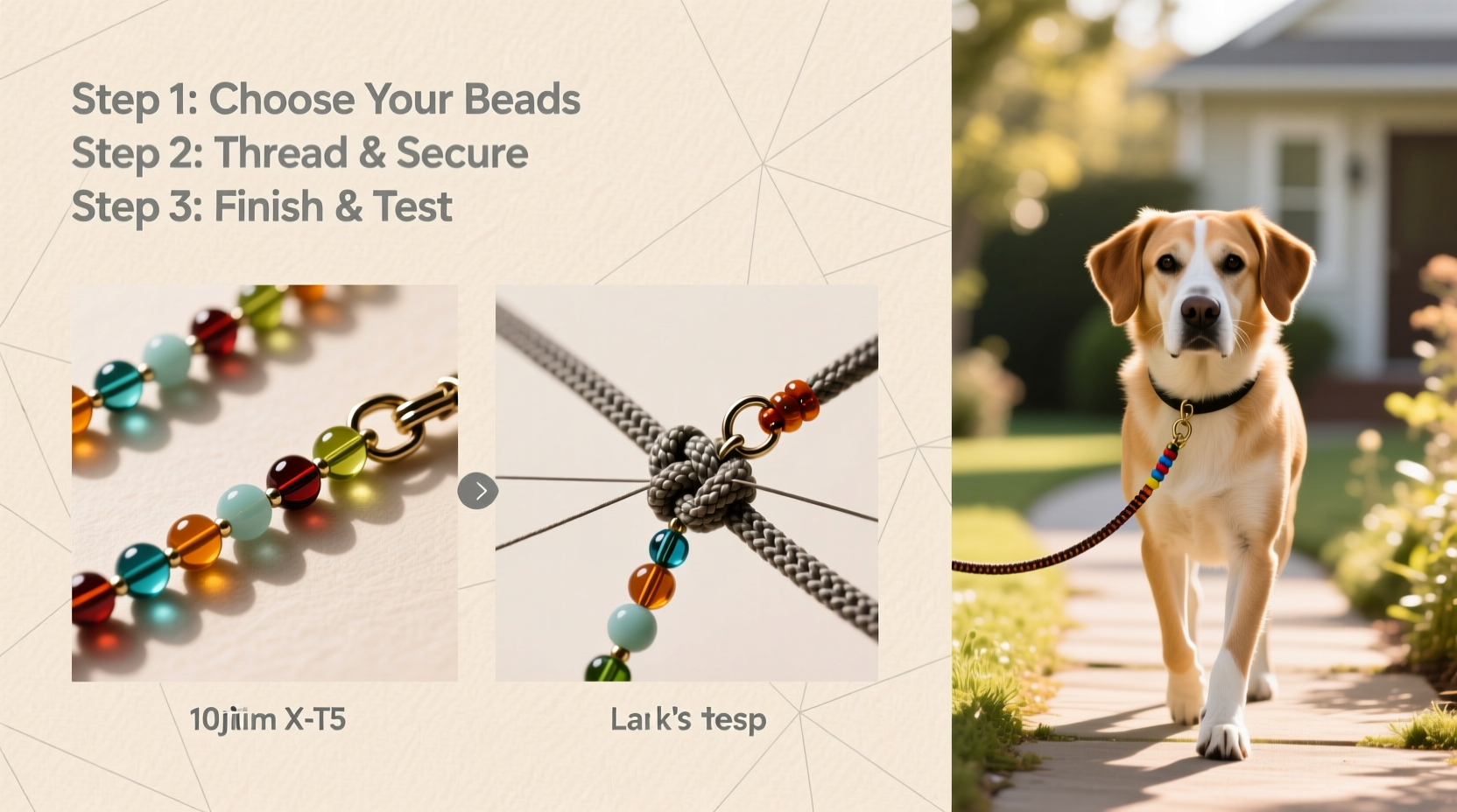 creative steps to craft a durable and stylish beaded dog leash at home