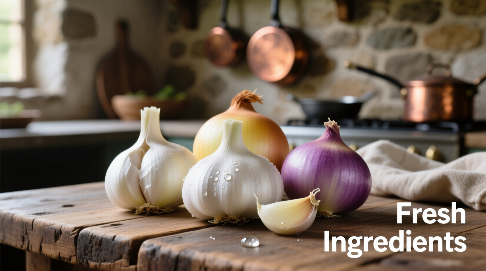 garlic onion shallots