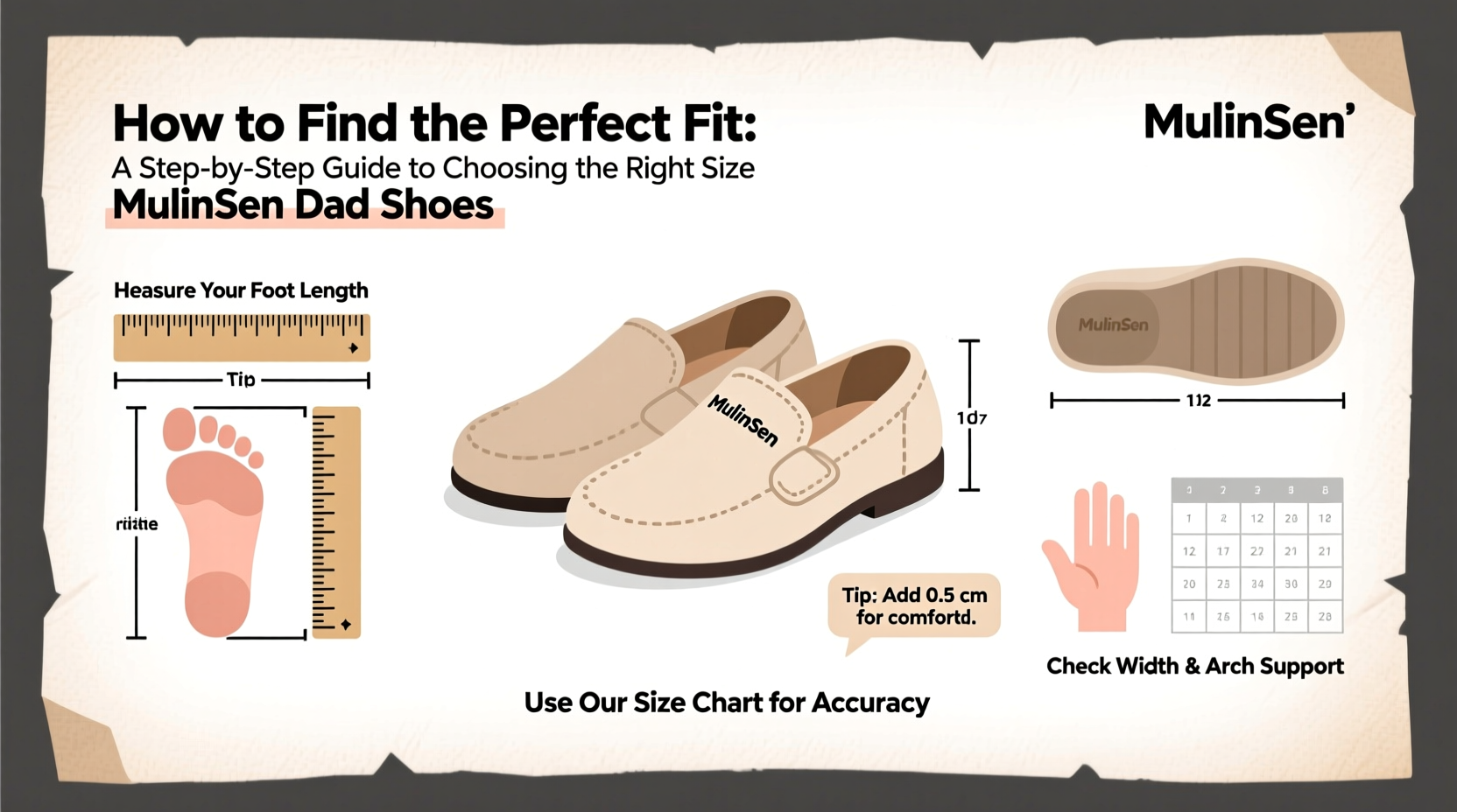 how to find the perfect fit a practical guide to choosing the right size mulinsen dad shoes