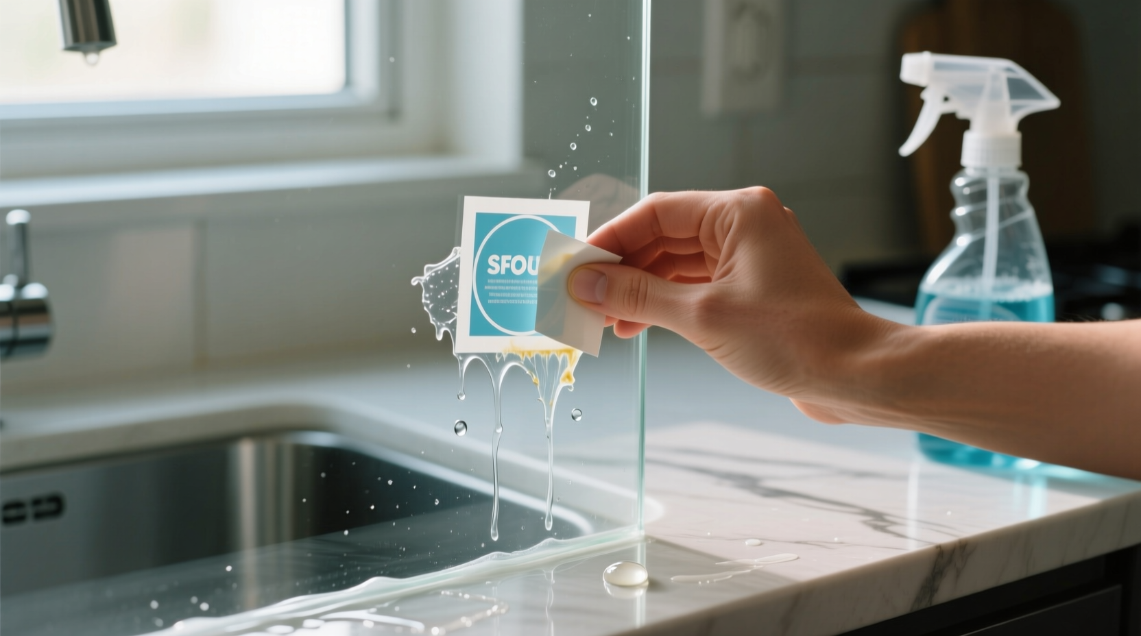 how to get stickers off of glass