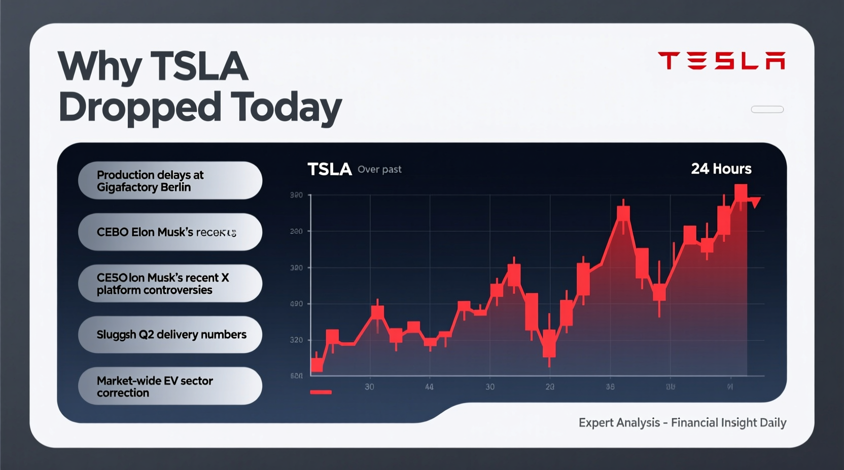 why is tesla stock down today reasons expert analysis