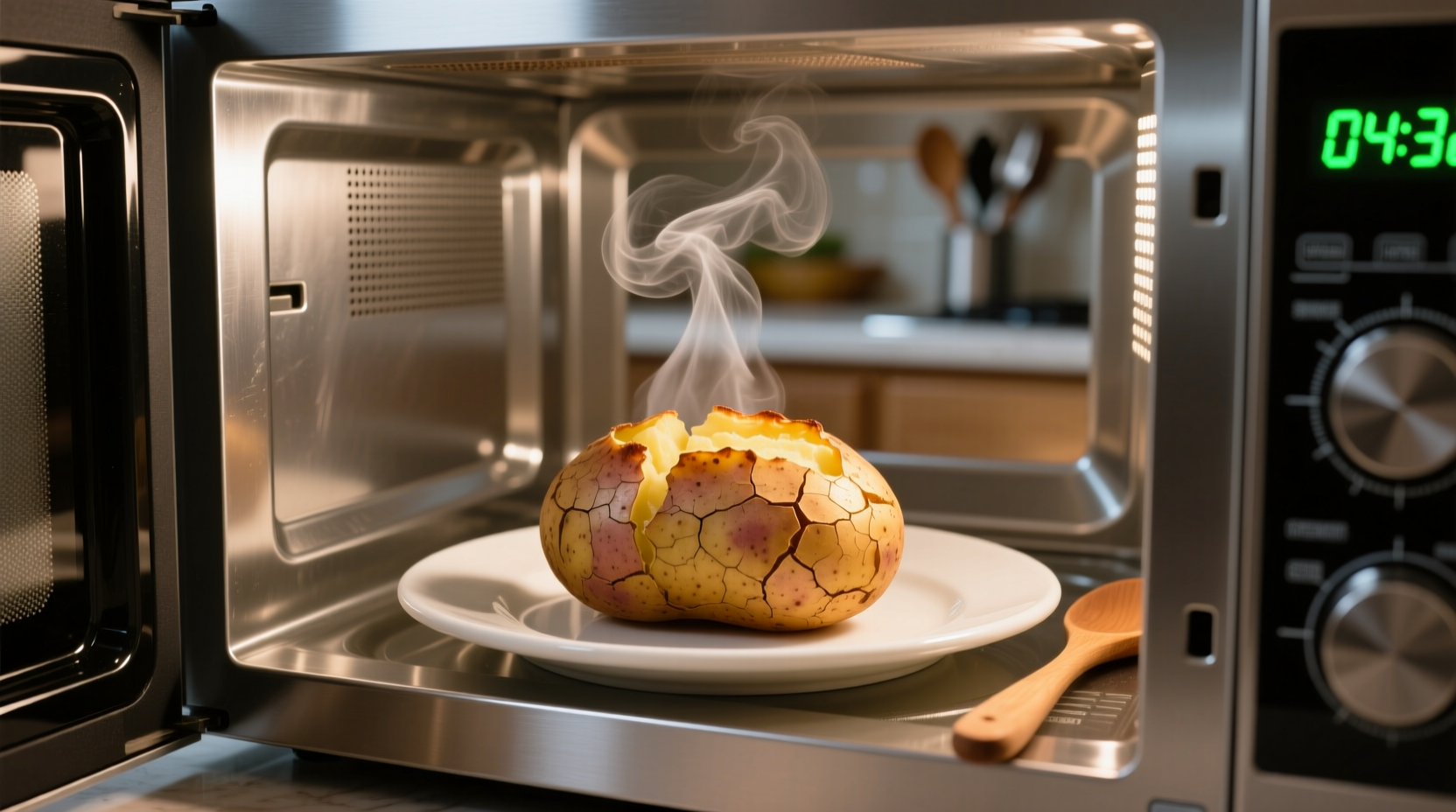 bake potato in microwave