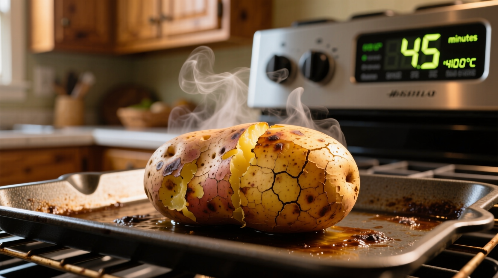 how long do you bake a potato in the oven