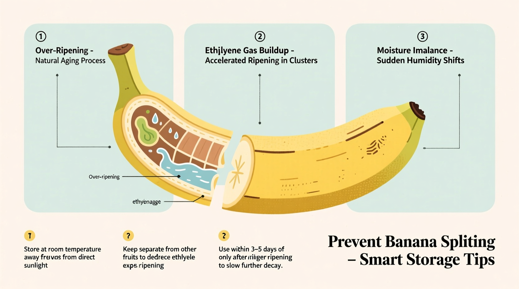 why do bananas split open causes and prevention tips