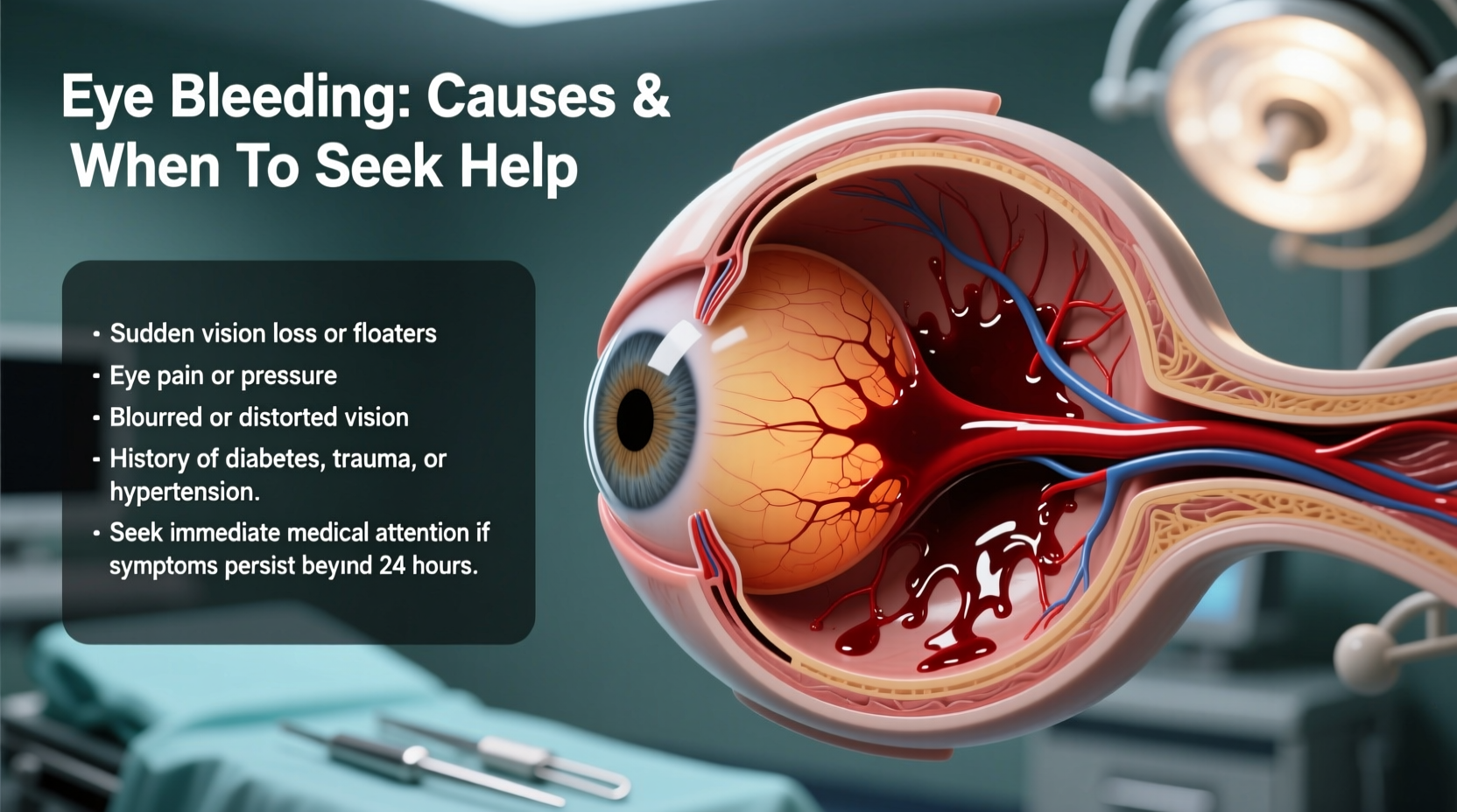 eye bleeding inside causes symptoms and when to seek help