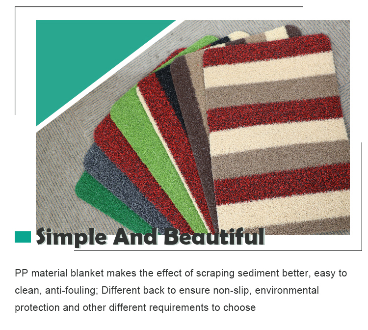 2022 popular Indoor 100%PP material PVC backing Artificial turf mat plastic grass door mat(图2)