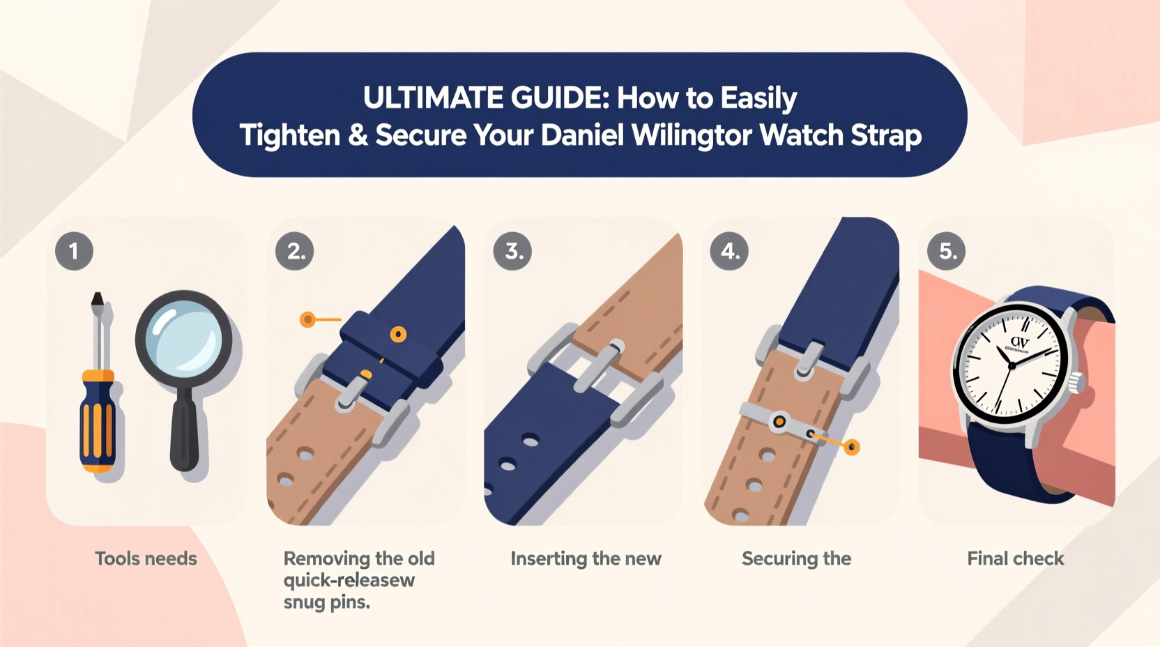 ultimate guide how to easily tighten and secure your daniel wellington watch strap